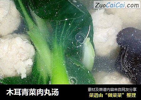 木耳青菜肉丸汤