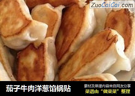 茄子牛肉洋葱馅锅贴