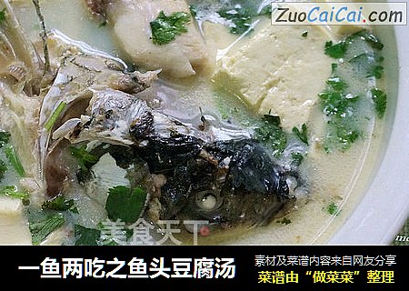 一鱼两吃之鱼头豆腐汤