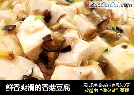 鲜香爽滑的香菇豆腐