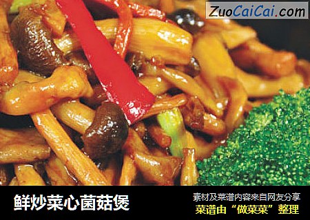 鲜炒菜心菌菇煲