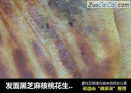 发面黑芝麻核桃花生馅糖饼