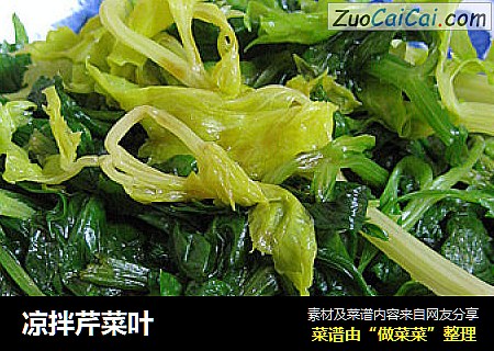 凉拌芹菜叶