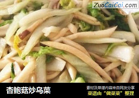 杏鲍菇炒乌菜