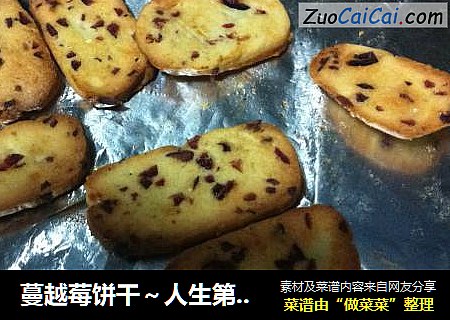 蔓越莓饼干～人生第一次饼干