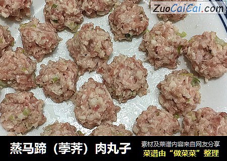 蒸马蹄（荸荠）肉丸子