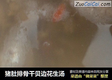 猪肚排骨干贝边花生汤