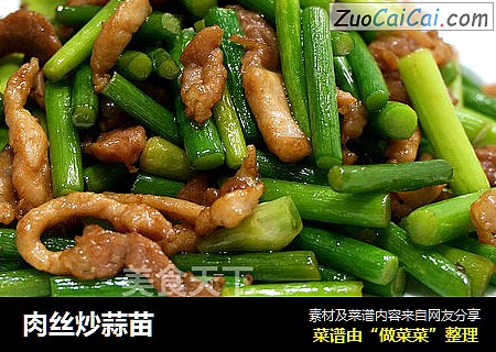 肉丝炒蒜苗