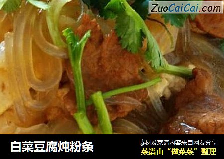 白菜豆腐炖粉条
