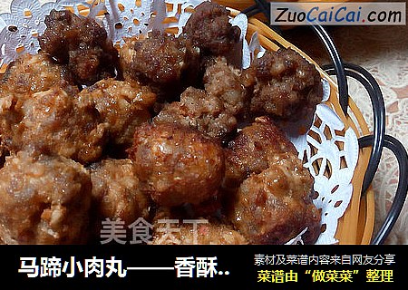 马蹄小肉丸——香酥脆口