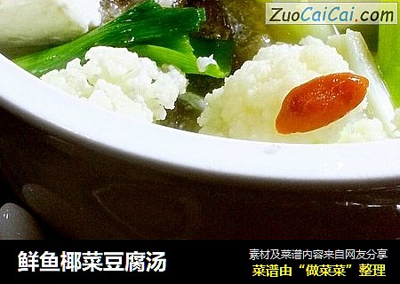 鲜鱼椰菜豆腐汤
