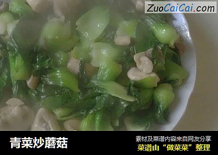 青菜炒蘑菇