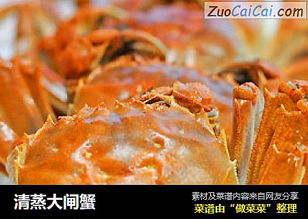 清蒸大闸蟹