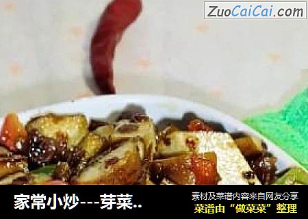 家常小炒---芽菜炒香干