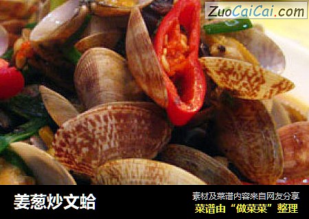 姜葱炒文蛤