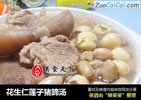 花生仁莲子猪蹄汤