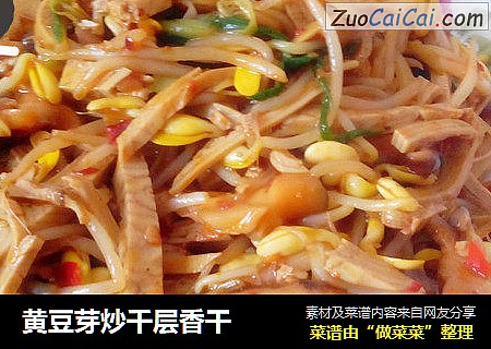 黄豆芽炒千层香干