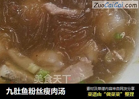 九肚鱼粉丝瘦肉汤