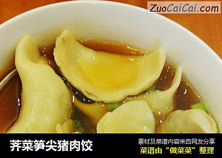 荠菜笋尖猪肉饺