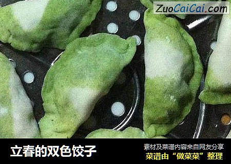 立春的双色饺子