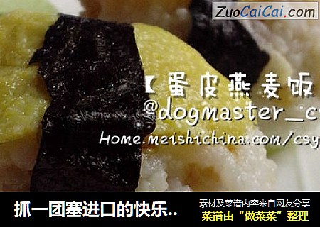 抓一团塞进口的快乐【蛋皮燕麦饭团】