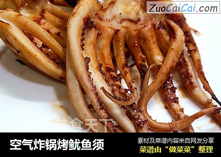 空气炸锅烤鱿鱼须