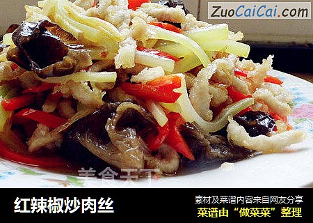 红辣椒炒肉丝
