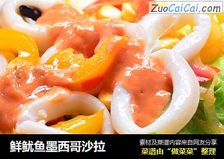 鲜鱿鱼墨西哥沙拉