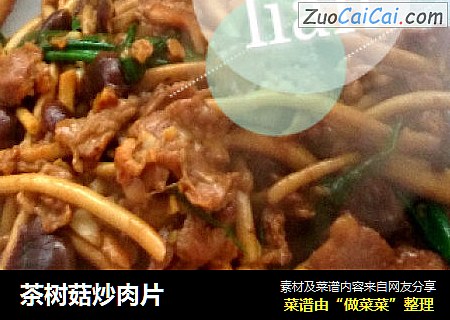 茶树菇炒肉片