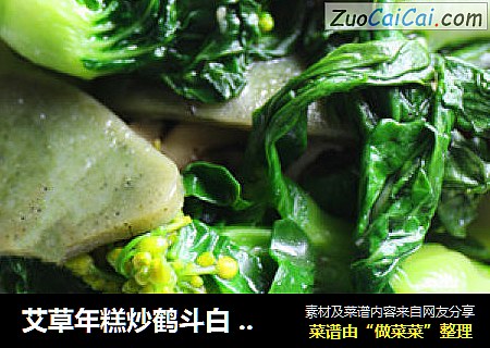 艾草年糕炒鹤斗白   通俗点  也就是年糕炒青菜