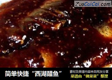 简单快捷“西湖醋鱼”