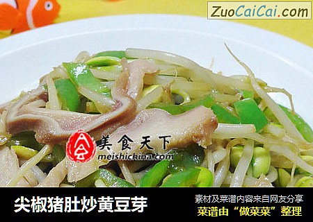 尖椒猪肚炒黄豆芽