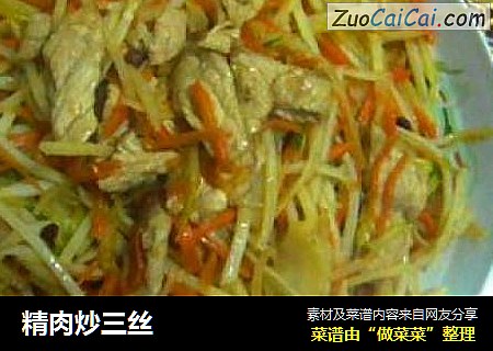 精肉炒三丝
