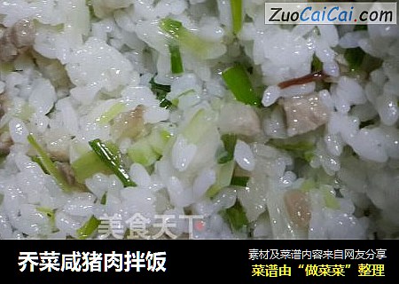 乔菜咸猪肉拌饭