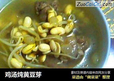 鸡汤炖黄豆芽