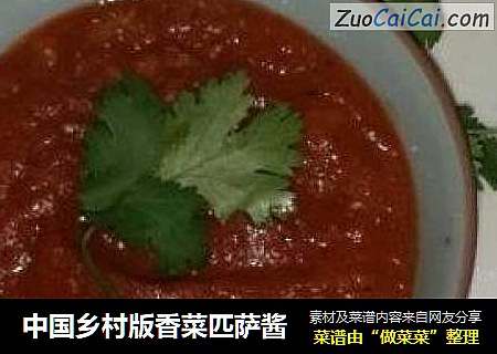 中国乡村版香菜匹萨酱
