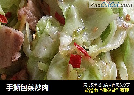 手撕包菜炒肉