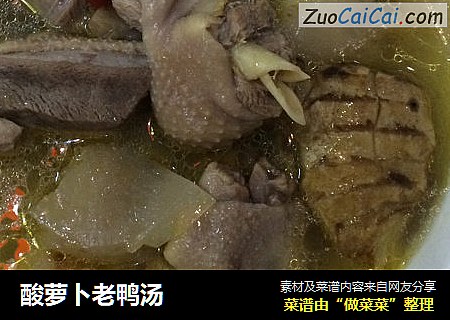 酸萝卜老鸭汤