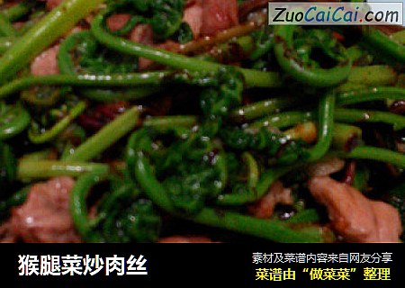 猴腿菜炒肉丝
