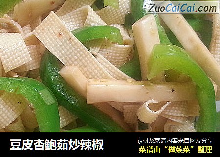 豆皮杏鲍茹炒辣椒
