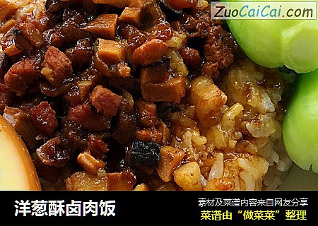 洋葱酥卤肉饭