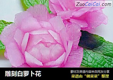 雕刻白萝卜花