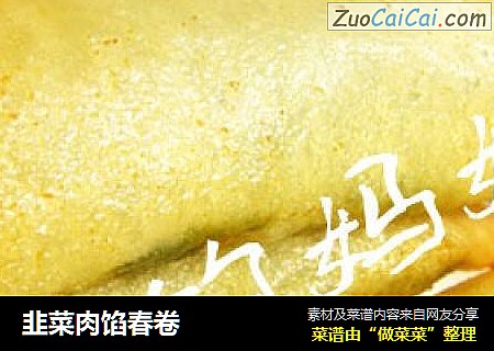 韭菜肉馅春卷