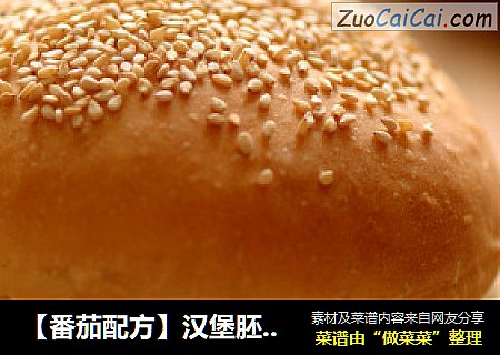 【番茄配方】汉堡胚——麦香十足，松软健康