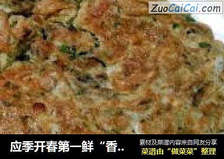 应季开春第一鲜“香椿芽摊鸡蛋”