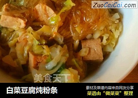 白菜豆腐炖粉条