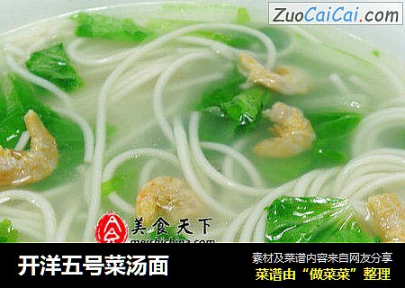 开洋五号菜汤面