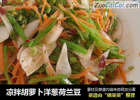 凉拌胡萝卜洋葱荷兰豆