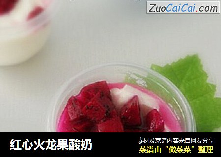 红心火龙果酸奶