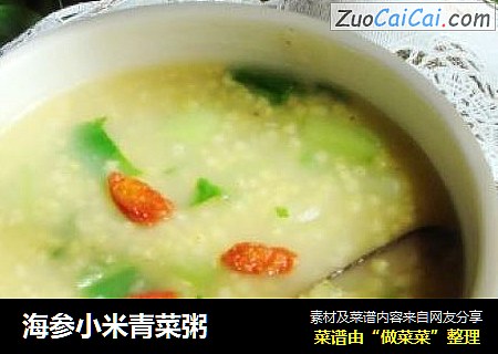 海参小米青菜粥